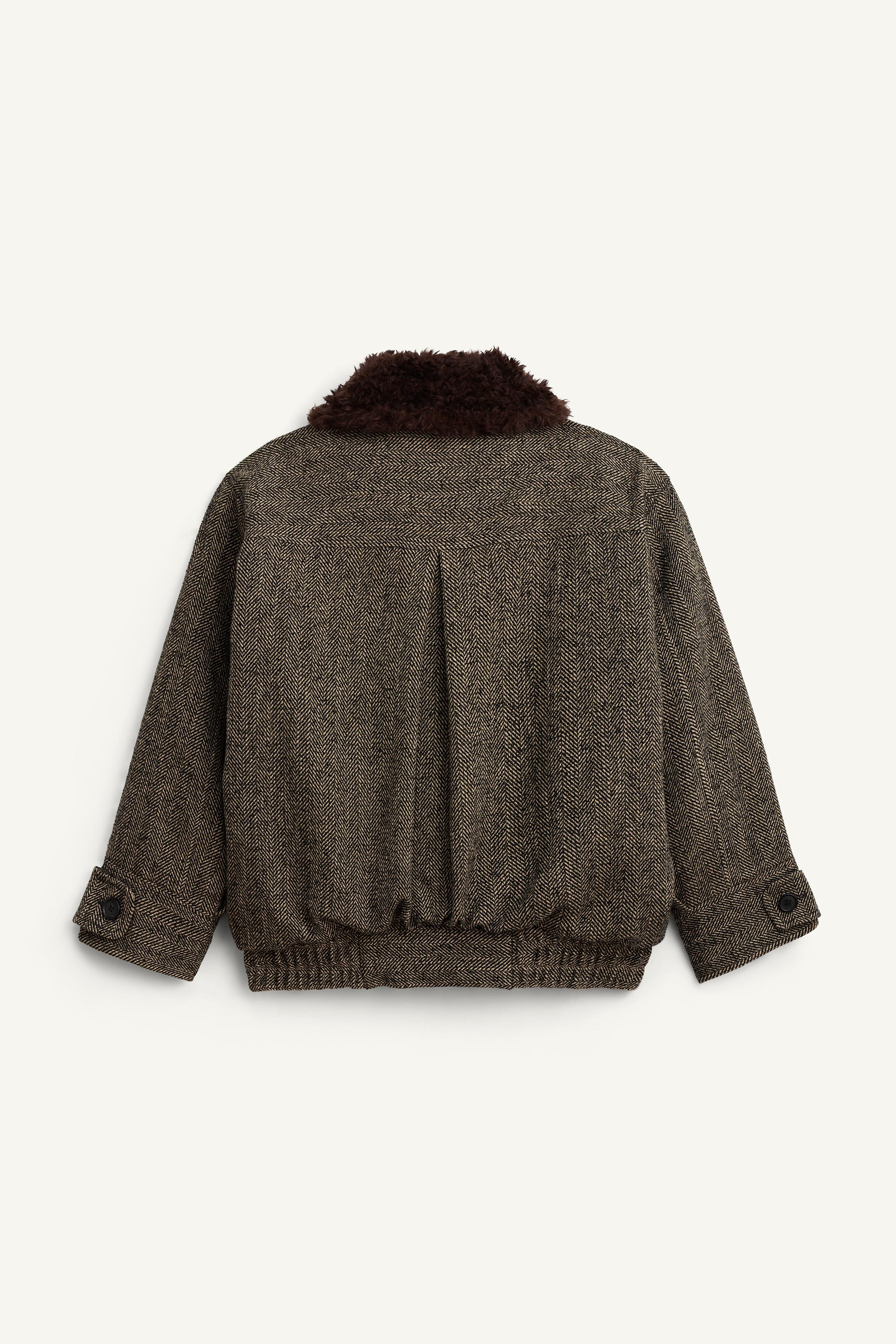 CONTRASTING HERRINGBONE LIMITED EDITION BOMBER JACKET